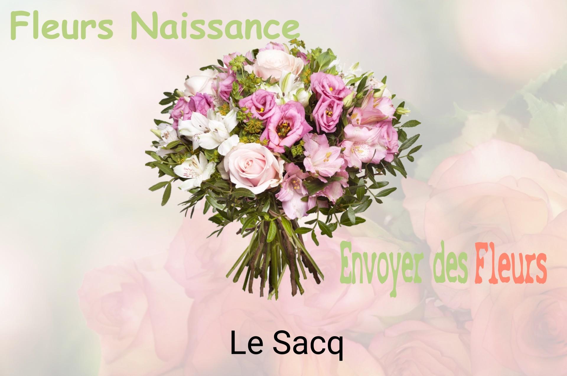 Bouquet de fleurs de naissance livré à Le Sacq